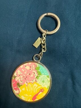 Lilly Pulitzer Floral Keychain Card Holder in Pink, Yellow, Green, Blue